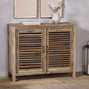 Nkuku IBO Reclaimed Wooden Slatted Sideboard